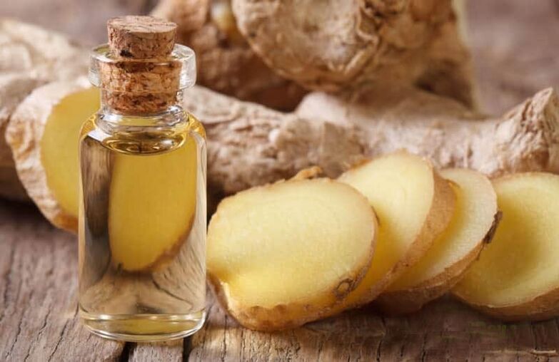 Ginger root dye against parasites